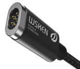 Позолоченные контакты черного кабеля WSKEN X-cable mini 2
