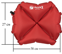 Легкость надувной подушки Klymit Pillow X Red