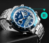 Стильный дизайн часов SKMEI 1204 - Синие