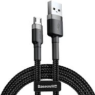 Кабель USB 2.0 A (m) - micro USB 2.0 B (m) 0.5м Baseus Cafule Cable - Черный/Серый (CAMKLF-AG1)