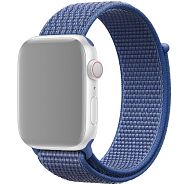 Ремешок для Apple Watch 42/44/45/49 мм нейлоновый InnoZone - Плащевый Синий (APWTNY42-19)