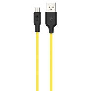 Кабель USB 2.0 A (m) - micro USB 2.0 B (m) 1м Hoco X21 Plus - Черный/Желтый