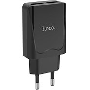 Сетевое зарядное устройство 2xUSB Hoco C52A Authority - Черное