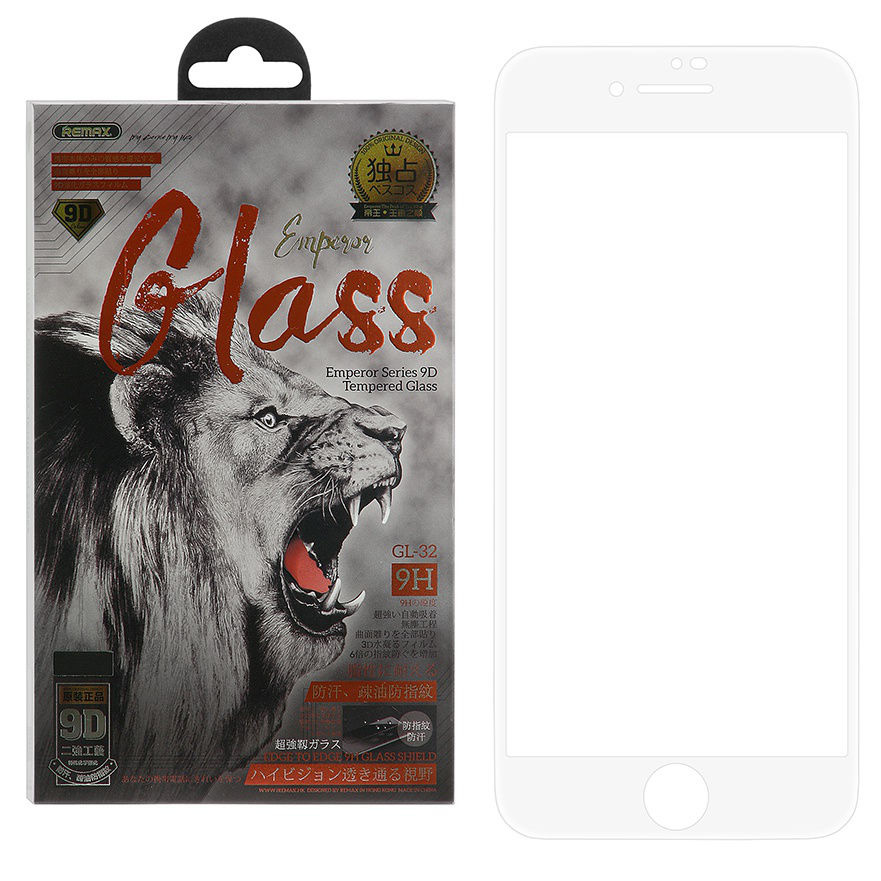 Защитное стекло для iPhone 7/8 Remax Emperor Series 9D GL-32 - Белое