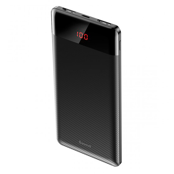 Внешний аккумулятор 10000мАч Baseus Mini Cu Digital Display - Черный (PPALL-AKU01)