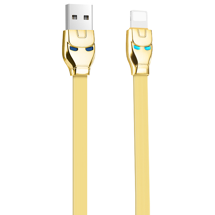 Кабель USB 2.0 A (m) - Lightning (m) 1.2м Hoco U14 Steel Man - Золотистый