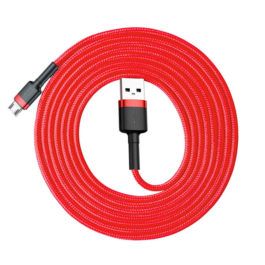 Кабель USB 2.0 A (m) - micro USB 2.0 B (m) 2м Baseus Cafule Cable - Красный (CAMKLF-C09)