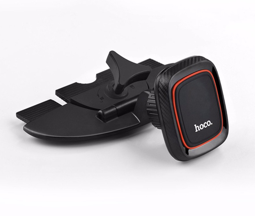 Автомобильный держатель для телефона в CD слот магнитный Hoco CA25 - Черный