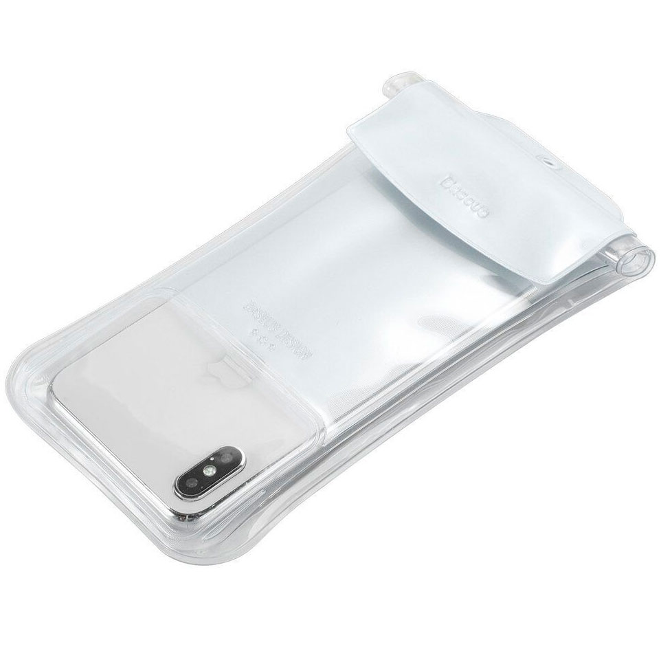 Спортивный чехол для телефона на шею водонепроницаемый Baseus Safe Airbag Waterproof - Белый (ACFSD-C02)