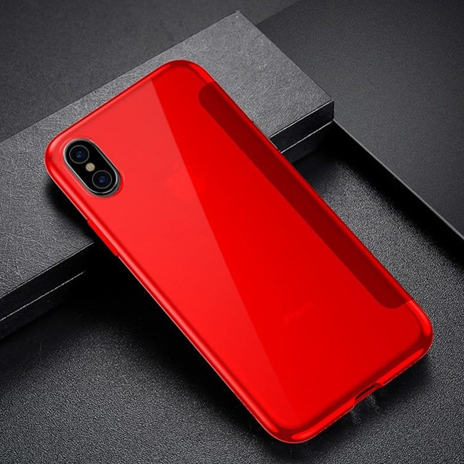 Чехол-книжка для iPhone X/XS с сенсорной крышкой Baseus Touchable Case - Красный (WIAPIPH58-TS09)