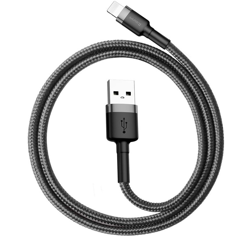 Кабель USB 2.0 A (m) - Lightning (m) 0.5м Baseus Cafule Cable - Черный .