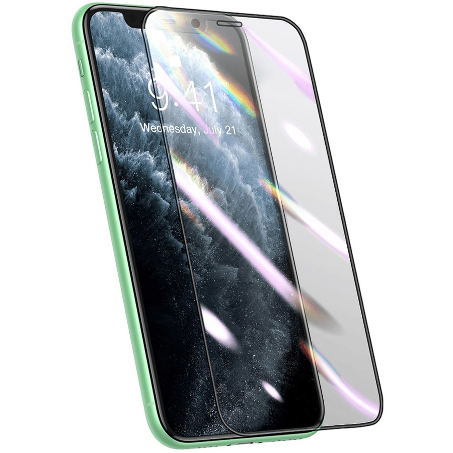 Защитное стекло для iPhone 11/XR Baseus Full-screen Curved Composite - Черное (SGAPIPH61S-HA01)