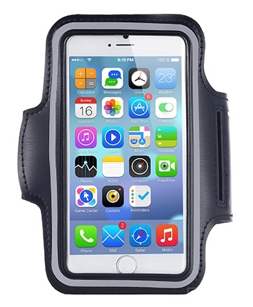 Спортивный чехол для телефона на руку малый InnoZone Armband - Черный