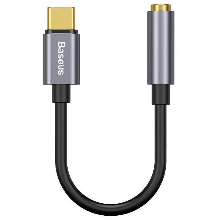 Переходник USB Type-C (m) - AUX 3.5мм (f) Baseus L54 - Серый (CATL54-0G)