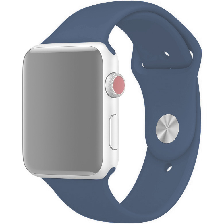 Ремешок для Apple Watch 1-6/SE 42/44 мм силиконовый InnoZone - Синий (APWTSI42-03)