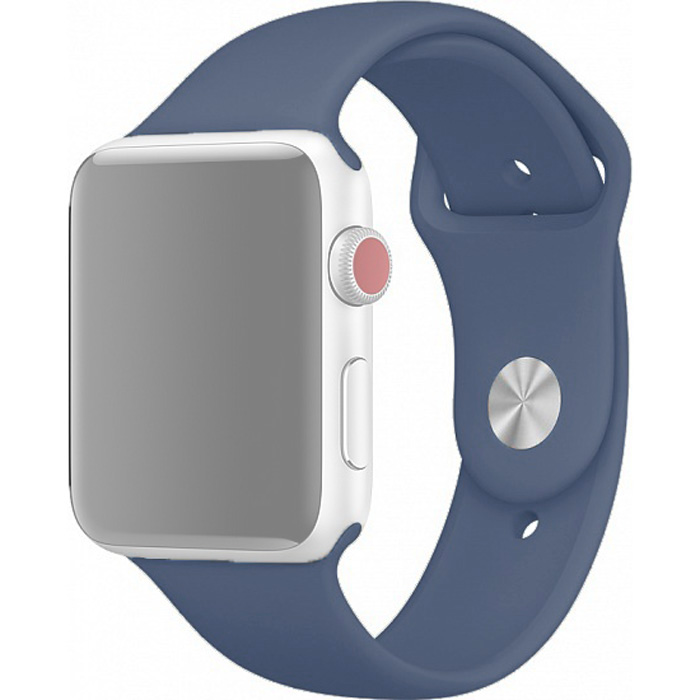 Ремешок для Apple Watch 1-6/SE 42/44 мм силиконовый InnoZone - Синий лед (APWTSI42-58)