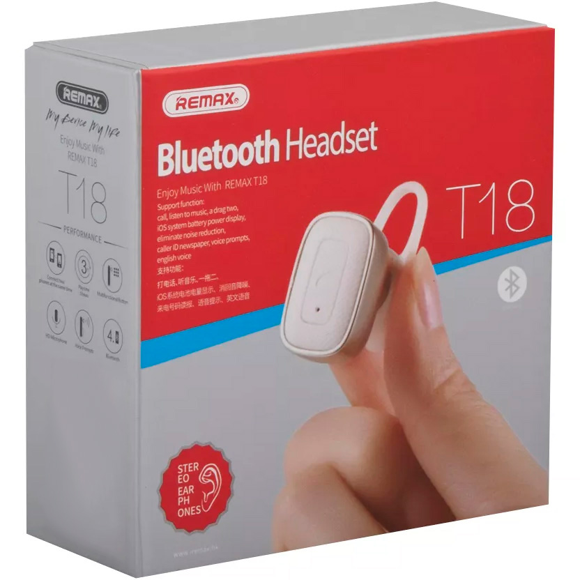 Гарнитура Bluetooth Remax RB-T18 - Белая