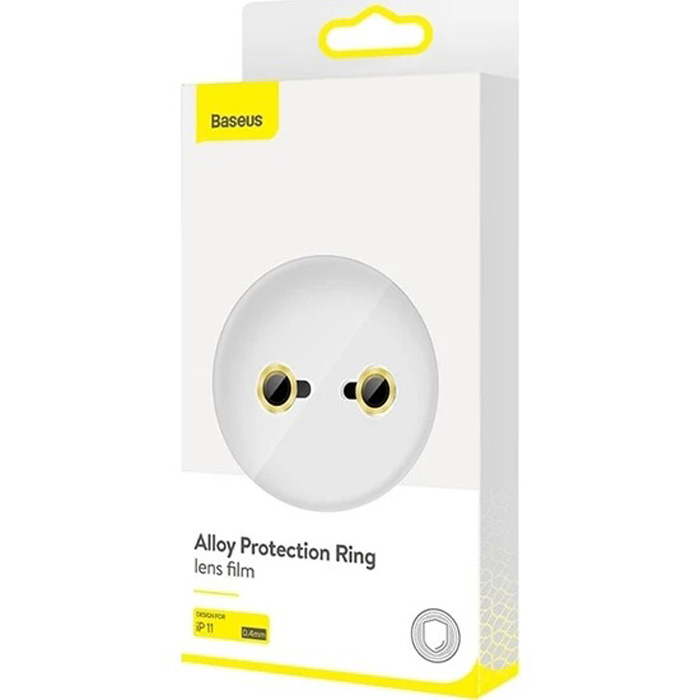 Защитное стекло для камеры iPhone 11 Baseus Alloy Protection Ring - Желтое (SGAPIPH61S-AJT0Y)