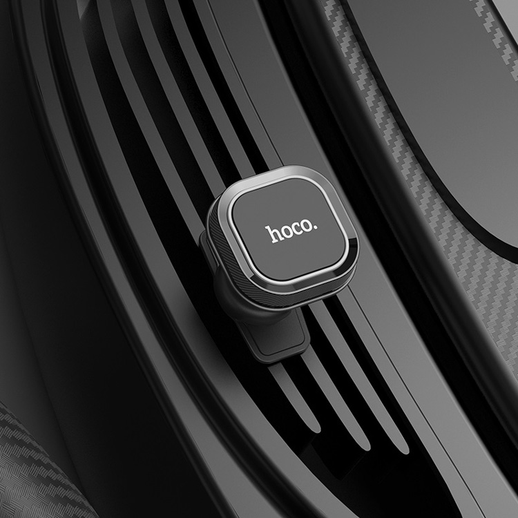 Автомобильный держатель для телефона в дефлектор магнитный Hoco CA52 - Черный/Серый