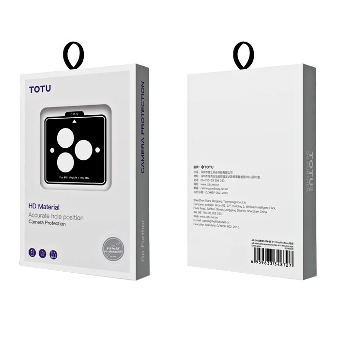 Защитное стекло для камеры iPhone 11 Pro/11 Pro Max TOTU AB-049 - Черное