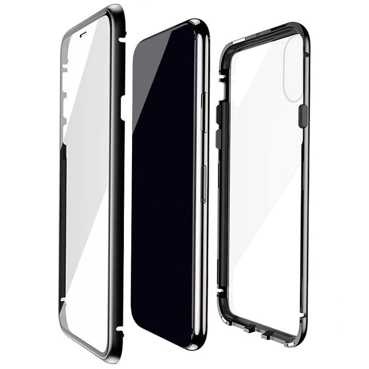 Чехол для iPhone XR с магнитной рамкой InnoZone Full Protection - Черный