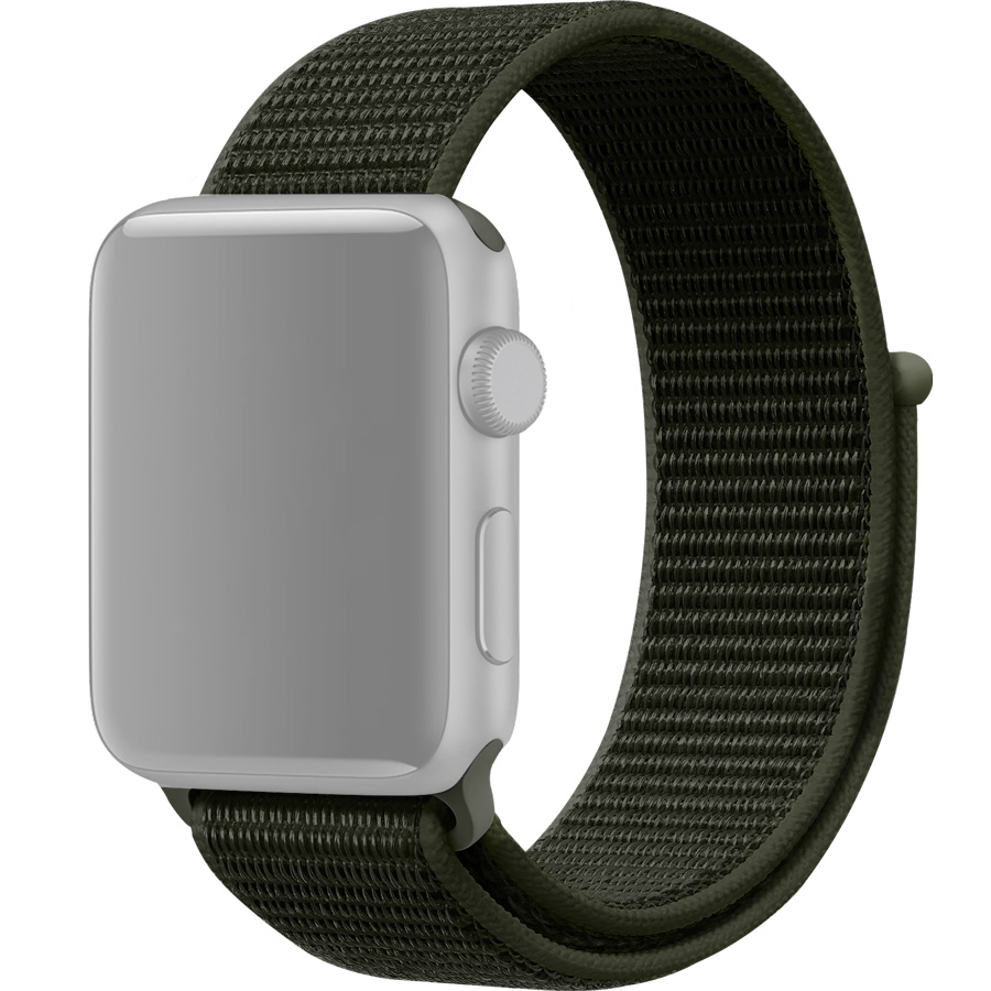 Ремешок для Apple Watch 42/44/45/49 мм нейлоновый InnoZone - Dark Olive (APWTNY42-04)