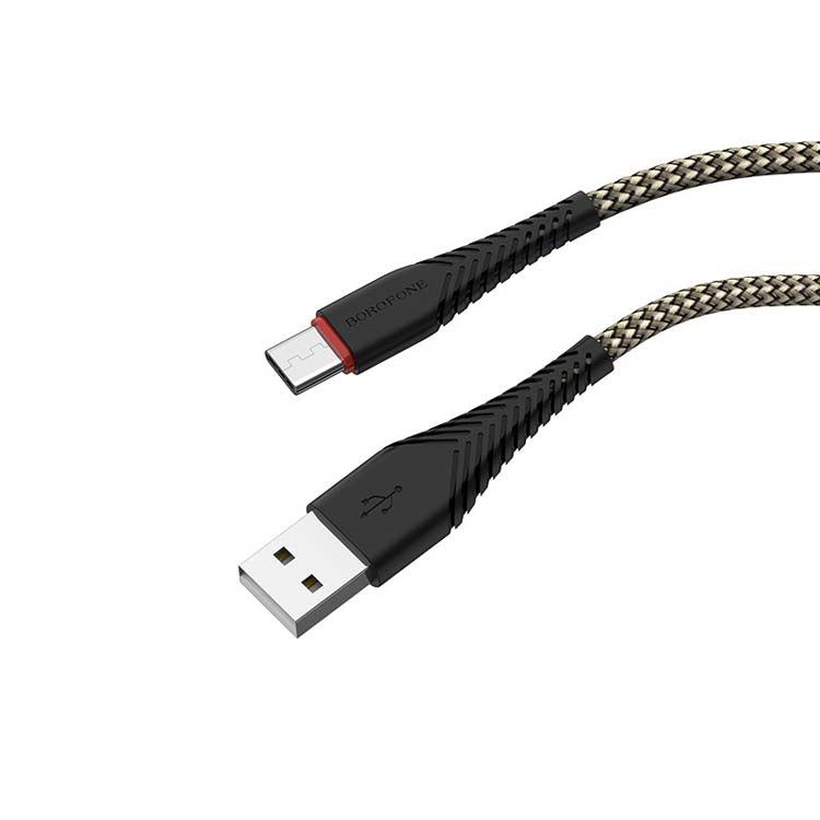 Кабель USB 2.0 A (m) - USB Type-C (m) 1м Borofone BX25 Powerful - Черный