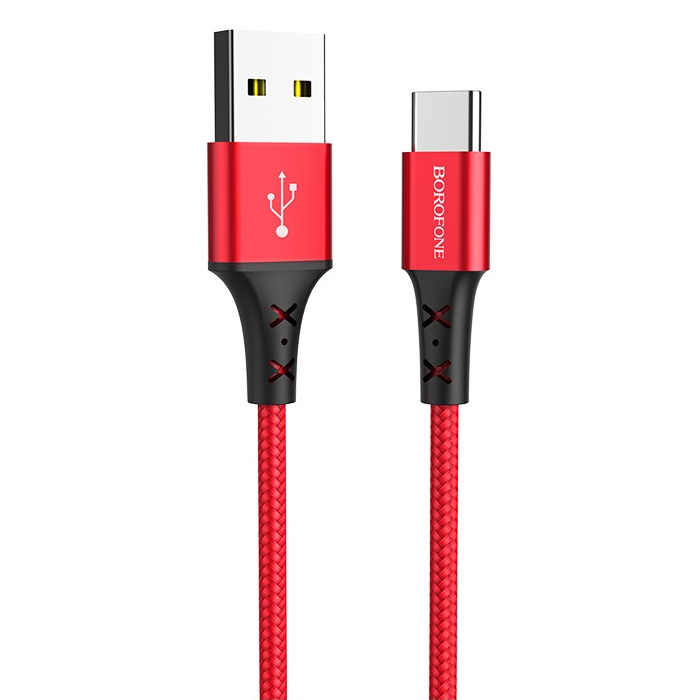 Кабель USB 2.0 A (m) - USB Type-C (m) 1м Borofone BX20 Enjoy - Красный