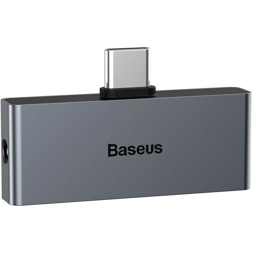 Переходник USB Type-C (m) - AUX 3.5мм (f) +USB Type-C (f) Baseus L57 - Tarnish (CATL57-0A)