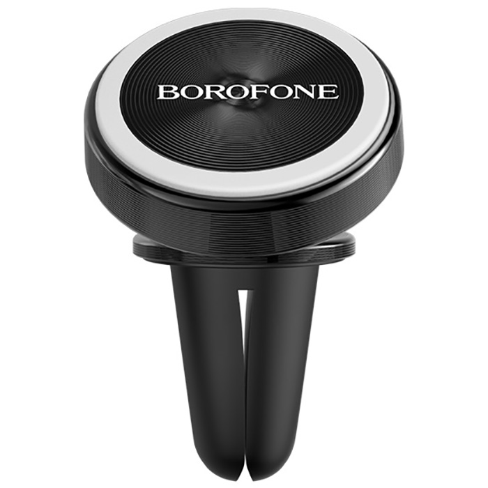 Автомобильный держатель для телефона в дефлектор магнитный Borofone BH6 Platinum - Черный