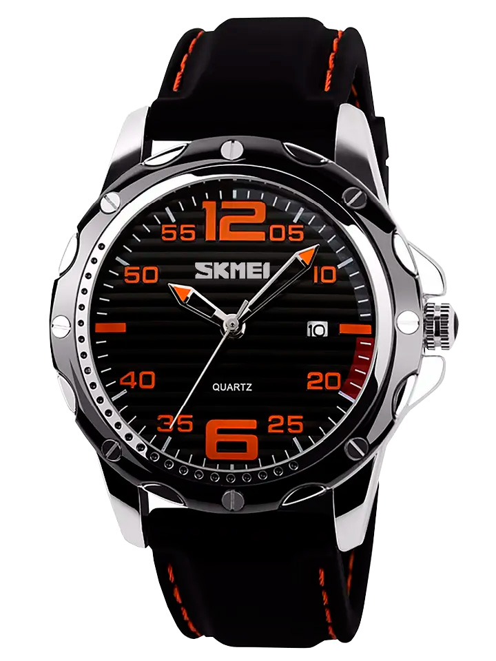 Часы мужские SKMEI 0992 - Черные/Оранжевые