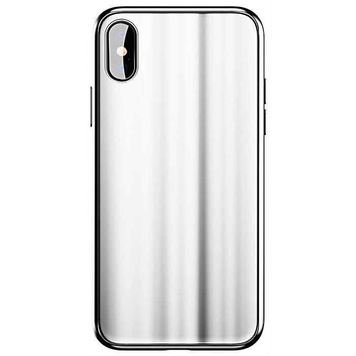 Чехол для iPhone X Baseus Glass Sparkling - Белый (WIAPIPHX-KI02)