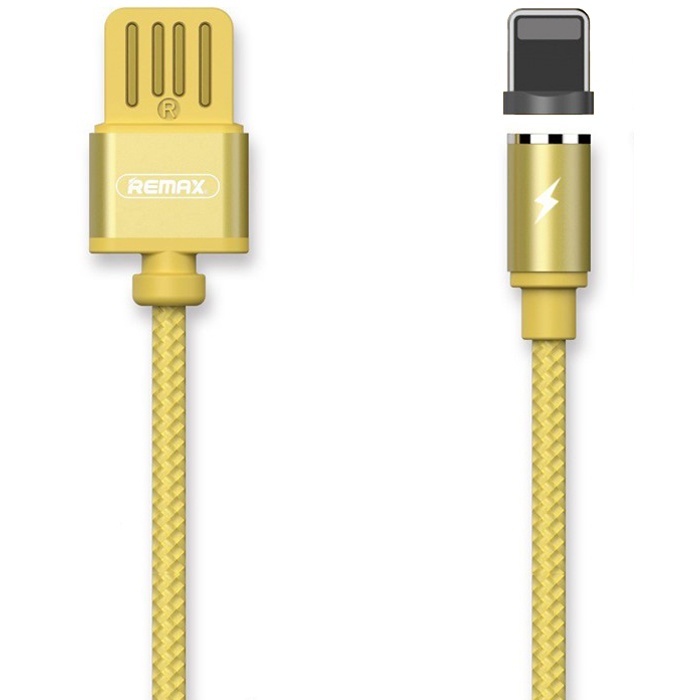 Магнитный кабель USB 2.0 A (m) - Lightning (m) 1м Remax Gravity series RC-095i - Золотистый