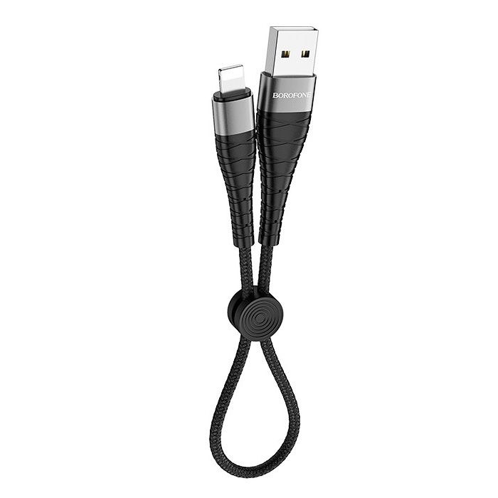 Кабель USB 2.0 A (m) - Lightning (m) 0.25м Borofone BX32 Munificent - Черный