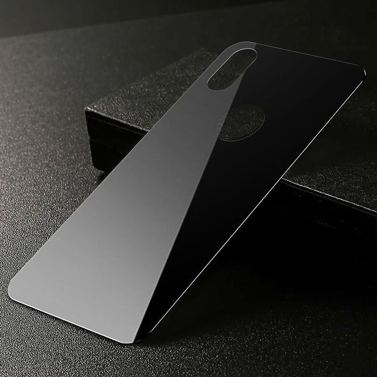 Защитное стекло для iPhone XS Max на заднюю панель 0.3мм Baseus Full-glass Back - Черное (SGAPIPH65-BM01)