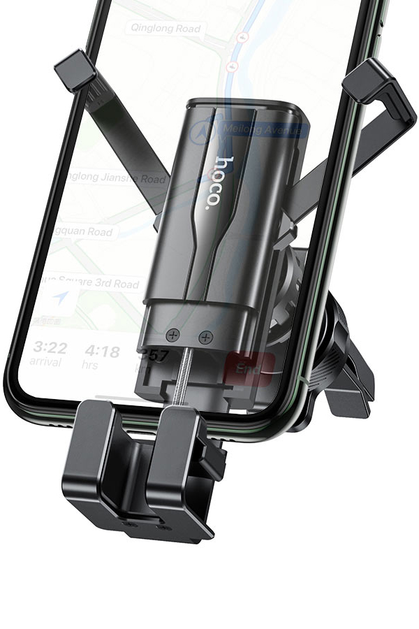 Автомобильный держатель для телефона в дефлектор Hoco CA72 Phantom - Черный