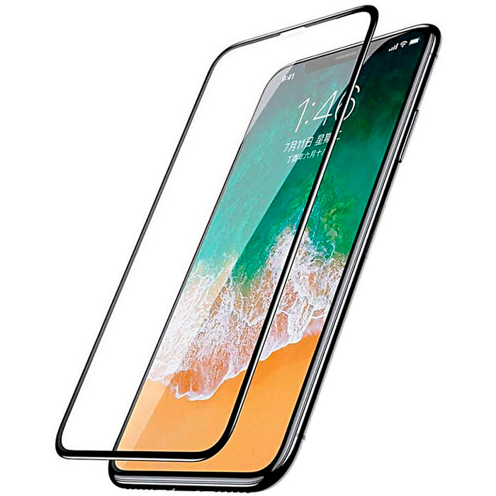 Комплект защитных стекол для iPhone 11 Pro/X/XS 0.3мм Baseus Full Coverage Curved - Черный (SGAPIPHX-KC01)