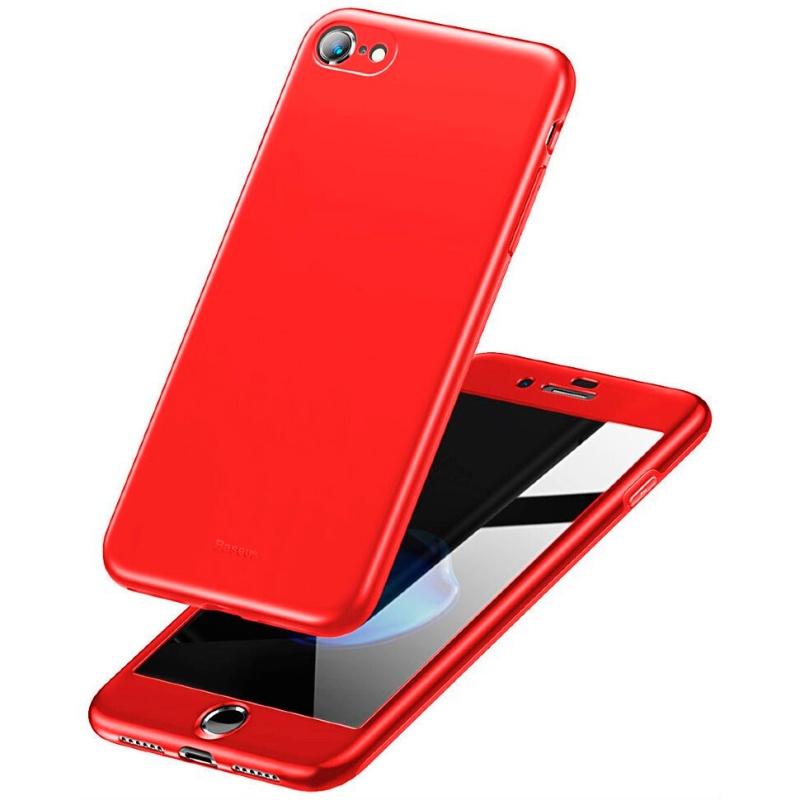 Чехол для iPhone 7/8 Baseus Fully Protection - Красный (WIAPIPH8N-BA09)