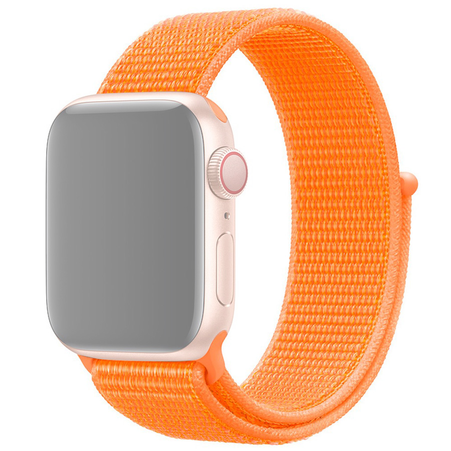 Ремешок для Apple Watch 42/44/45/49 мм нейлоновый InnoZone - Оранжевый (APWTNY42-38)