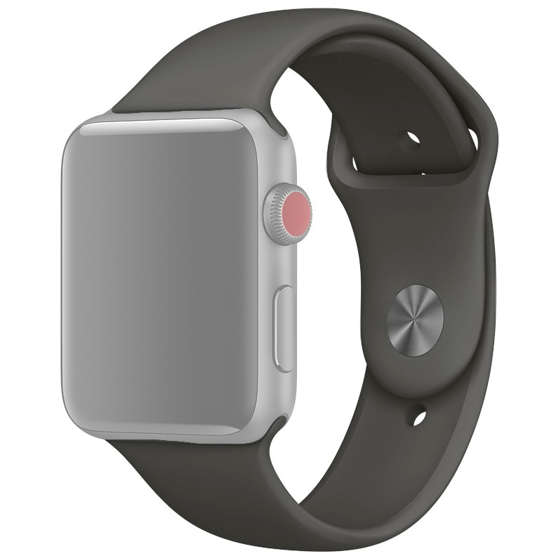 Ремешок для Apple Watch 1-6/SE 42/44 мм силиконовый InnoZone - Темно-серый (APWTSI42-34)