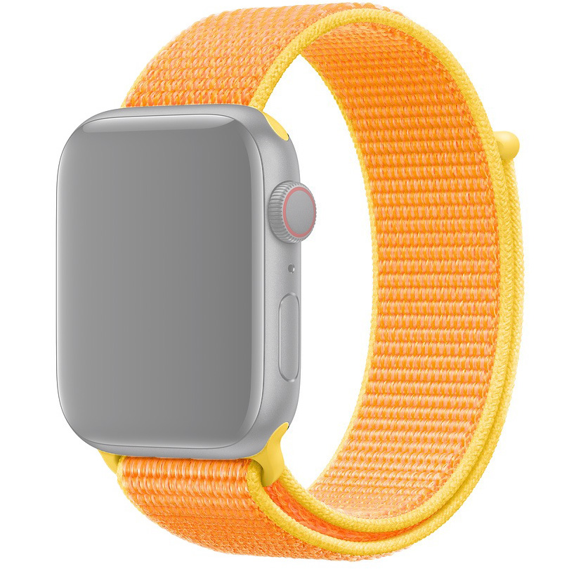Ремешок для Apple Watch 42/44/45/49 мм нейлоновый InnoZone - Канареечно-желтый (APWTNY42-40)