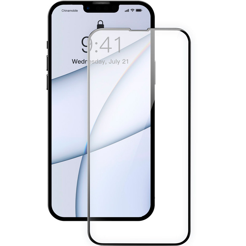 Комплект защитных стекол для iPhone 13 Pro Max 0.3мм Baseus Full-screen And Full-glass - Черный (SGQP010201)