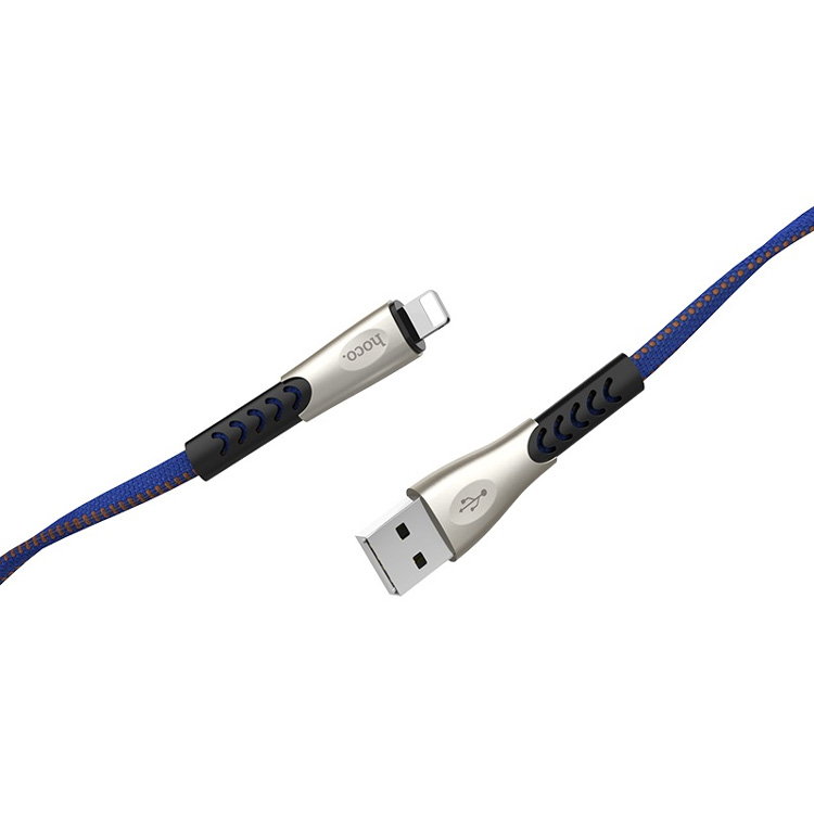 Кабель USB 2.0 A (m) - Lightning (m) 1.2м Hoco U48 Superior Speed - Синий