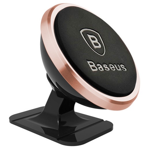 Автомобильный держатель для телефона магнитный Baseus 360-degree Rotation - Rose Gold (SUGENT-NT0R)