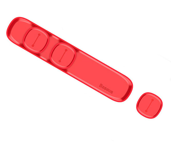Органайзер для проводов Baseus Peas Cable Clip - Красный (ACWDJ-09)