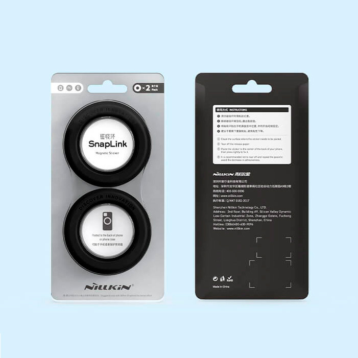 Адаптер для MagSafe 2шт Nillkin SnapLink Magnetic Sticker NKL03 - Elegant Black