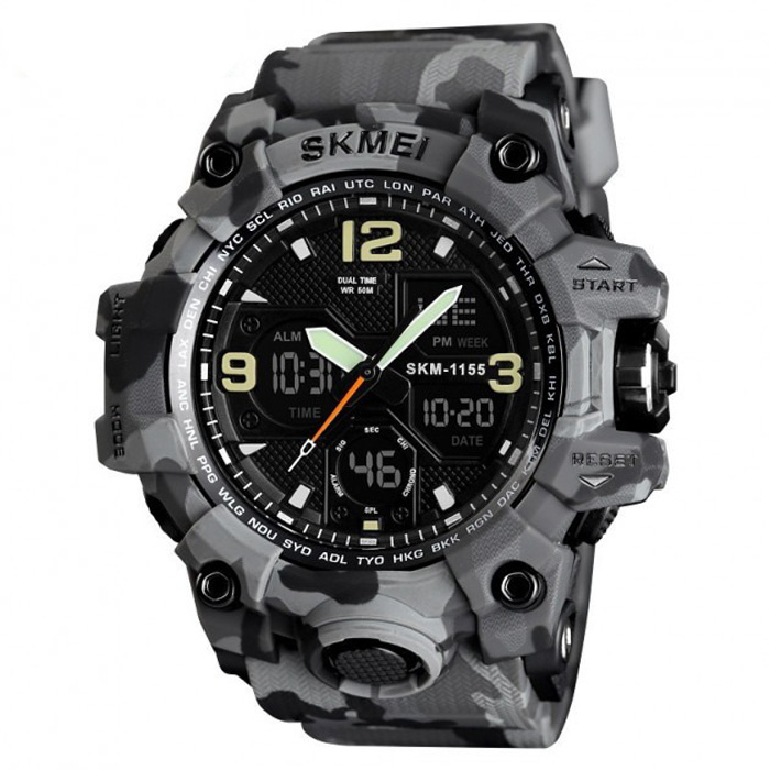 Часы мужские SKMEI 1155B - Серый камуфляж