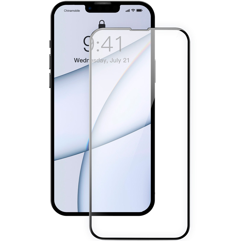 Комплект защитных стекол для iPhone 13 Pro Max 0.23мм Baseus Curved Crack-resistant Edges - Черный (SGQP020201)