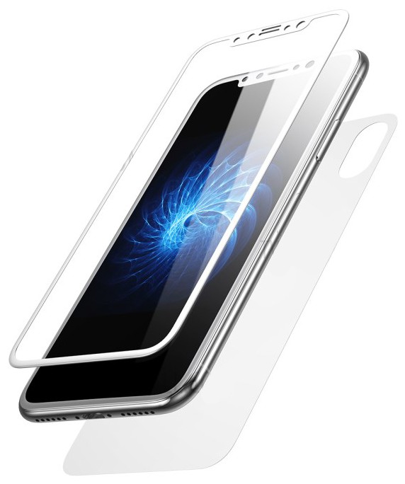 Комплект защитных стекол для iPhone X/XS Baseus Glass Film Set - Белый (SGAPIPHX-TZA2)