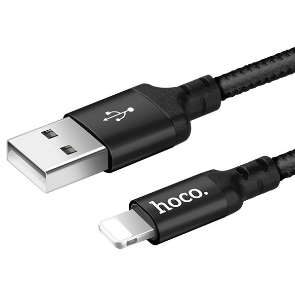 Кабель USB 2.0 A (m) - Lightning (m) 1м Hoco X14 - Черный